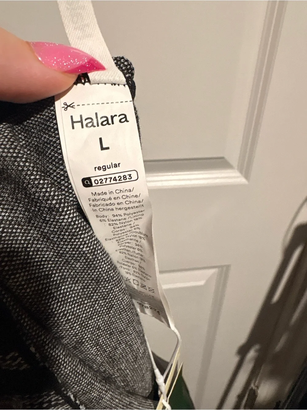 HALARA Black and White Plaid A-Line Mini Skirt